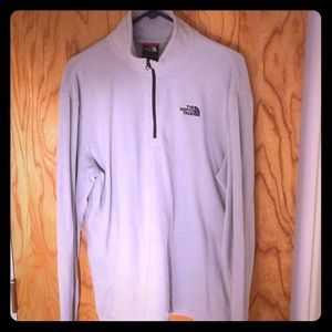 The Northface 1/4 zip fleece pullover, grey, large
